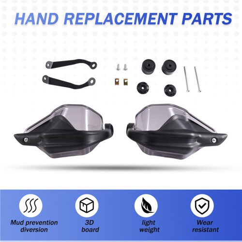 Motorcycle Handlebars with Brackets, Windshield Handguard Replacement Motorcycle Parts for  368G Grey 2