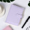 A6 Binder Refillable Planner Notebook PU Leather Binder Journal with Pockets, Dividers, Refill Paper Violet 2
