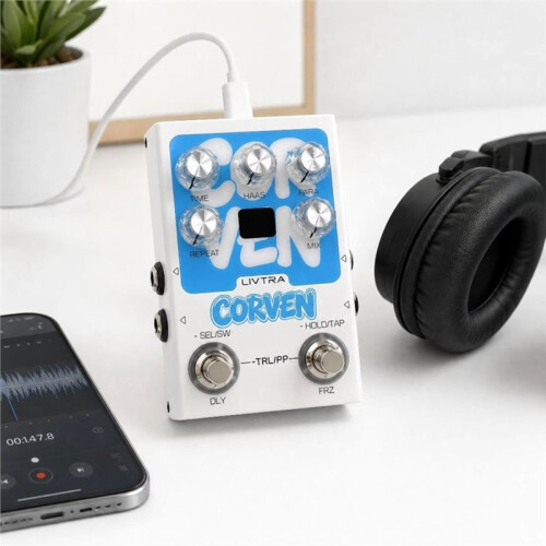 Stereo Delay Effect Pedal, 9 Algorithms, True Stereo I/O, Tap Tempo + Freeze, USB Recording for Stage & Studio 1