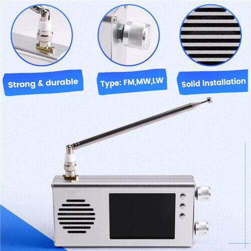 Rádio Portátil TEF6686 FM/LW/MW/SW com Tela Sensível Ao Toque Colorida de 3,2 Polegadas. 2