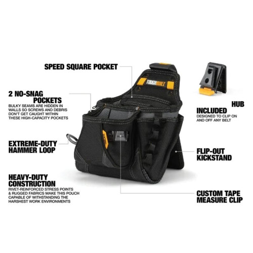 ToughBuilt TB-CT-01 Large-Size Carpenter'S Quick-Hang Multi-Function Tool Bag High-Capacity Tool Kit 2