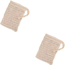 10 bolsas de malla para jabón espumoso con cordón, ideales para la ducha o el baño. Cierre fácil.