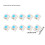 100Pcs 3 Pins Mechanical Keyboard  Replacement Switches for Mechanical Gaming Keyboard 9