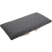 Banco plegable de madera gris oscuro para oración con asiento inclinado ergonómico