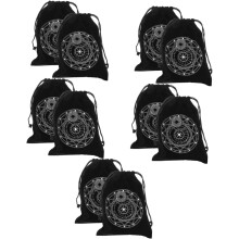 10 bolsas con cordón para cartas de tarot, ideales para guardar joyas y otros artículos.