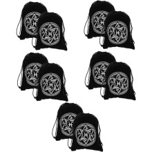 10 bolsas de almacenamiento para cartas de tarot, dados, soporte con cordón, bolsas para joyas, estuches para cartas de tarot y estuches