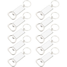 10 llaveros abrebotellas de aleación de zinc con forma única y diseño delicado, resistentes al desgaste.
