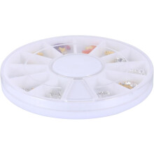 12 pegatinas para uñas con diamantes de imitación y gemas para decoración de uñas femeninas