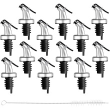 Vertedores de plástico reutilizables para botellas de aceite con vertido controlado y apertura automática.