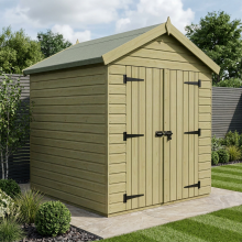 7 x 5 Apex Shed Tanalised (Double Door, No Windows)