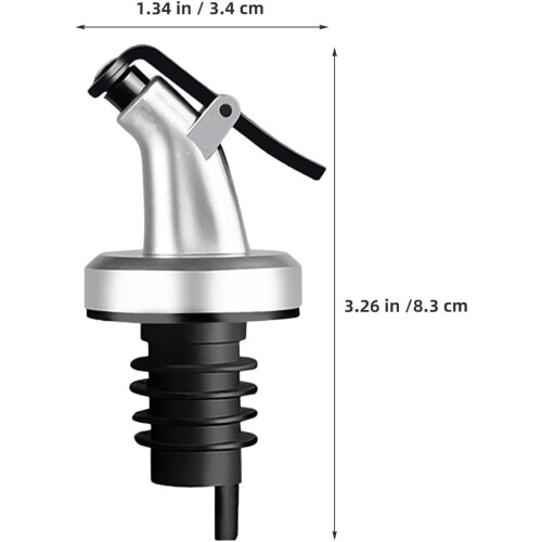 Vertedores de plástico reutilizables para botellas de aceite con vertido controlado y apertura automática. 1