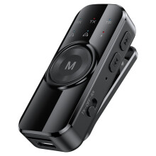 Récepteur et Émetteur Audio 6.0 2 en 1, Format Tour de Cou, Adaptateur Audio Sans Fil AUX 3,5 mm avec Microphone pour Voiture et Avion