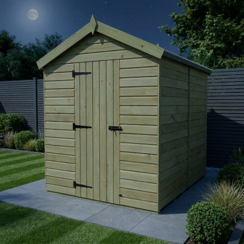 7 x 5 Apex Shed Tanalised (Single Door, No Windows) 2