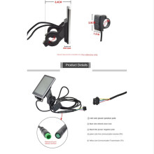 ExibiçãO Reguladora de Velocidade Do Acelerador de Bicicleta EléTrica Scooter de Carro à Prova D'áGua Leve Painel de ExibiçãO LCD de 5 NúCleos
