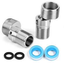2pcs Angled Curved Foot Angle Adjustment 360 Wall Rotatable Faucet Mounted Eccentric Shower Corner Screws Adapter