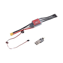 AM32 200A Brushless ESC 2-6S RC Electronic Speed Controller W/ XT60 Plug 6.5mm Plug for 4985/4998/5593 Internal Motor