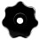 50 Pieces Black Star Grip Knobs, Female Thread Diameter 8mm,  Diameter 40mm 4