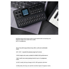 M-VAVE Synthétiseur FM Portable avec Clavier MIDI, Haut-Parleur Intégré, Production Musicale en Extérieur, Affichage TFT 128 Sons