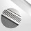 2X Rectangular Linear Shower Floor Drain Long Linear Drainage Channel Drain for Hotel Bathroom Kitchen Floor 20cm 5