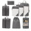 8 Set Expandable Mesh Packing Cubes for Travel , Compression Organizer with Bags Grey 1