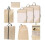8 Set Expandable Mesh Packing Cubes for Travel , Compression Organizer with Bags Beige 1