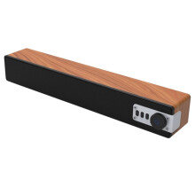Sound Stereo Speaker Multimedia Wooden Bar BT5.0 Speaker 52mm 4Ω Dual-Speaker USB AUX TF Card Input Interfaces