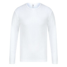 (M, White) Absolute Apparel Mens Thermal Long Sleeve T-Shirt