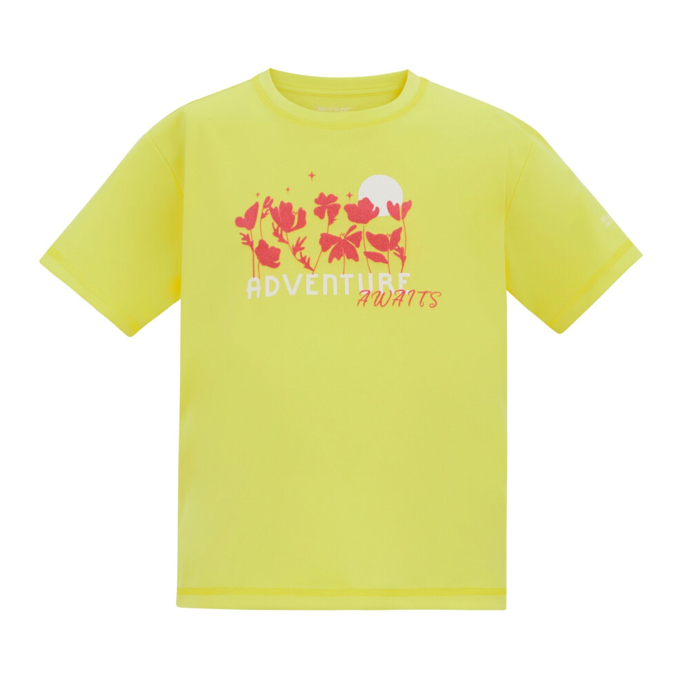 Regatta (9-10 Years, Canary Yellow) Childrens/Kids Aria Flowers T-Shirt