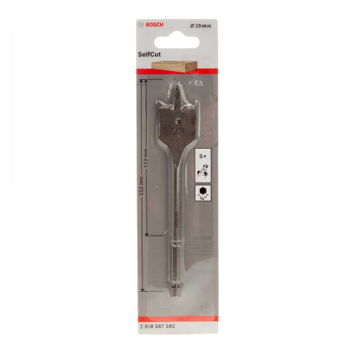 Bosch (10mm, Grey) Bosch Flat Hex Head Drill Bit 2