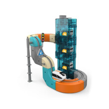 3D Transformable Track Car Fully Automatic Elevator DIY Transformable Building Block Track Set Track Train for Kids B
