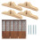 4pcs Wooden Room Divider Stand with Screws, Folding Privacy Screen Holder for Home and Work 5