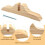 4pcs Wooden Room Divider Stand with Screws, Folding Privacy Screen Holder for Home and Work 6
