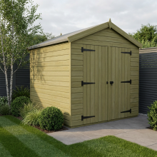 8 x 4 Apex Shed Tanalised (Double Door, No Windows)