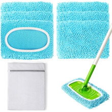 Pack of 10 Chenille Floor Cloths for Floor Mop -11.5 X 26 cm Washable Microfibre Mop Covers & Replacement Covers