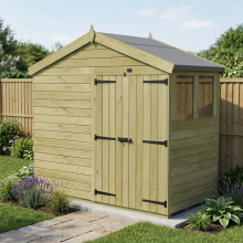 8 x 4 Apex Shed Tanalised (Double Door, With Windows)