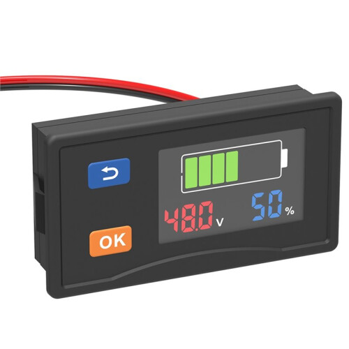 LCD Battery Level Indicator Custom Battery String Setting Voltage Capacity Display for Lead Acid Lithium Battery