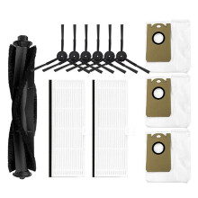 For Ultenic T10 Self-Cleaning Robot Vacuum Cleaner Accessories Main Brush Side Brush Hepa Filter Dust Bags(12pcs)