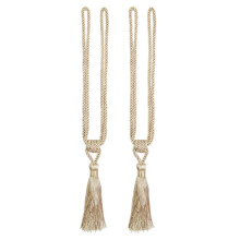 2St Vintage Beige Gordijnhouders Van Polyester Decoratief En Duurzaam