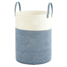 Laundry Basket,Woven Cotton Rope Laundry Hamper,40L for Decor Storage of Dirty Clothes,Toys and Blankets