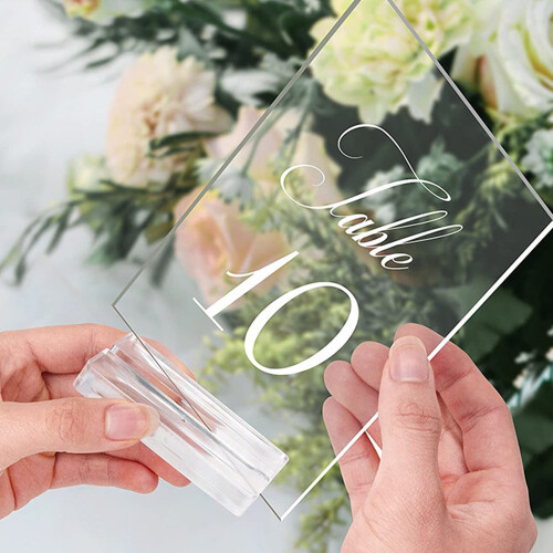10St Heldere Tafelnummershouder Voor Decoratie En Memo's 2
