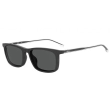 Óculos de sol Hugo Boss Boss 1150/CS clip-on retangulares masculinos pretos