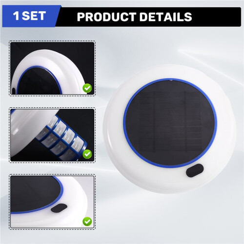 Solar Pool Ionizer Floating Lights Copper Silver Ion Swimming Pool Purifier/Filter RGB Color Changing Light 2