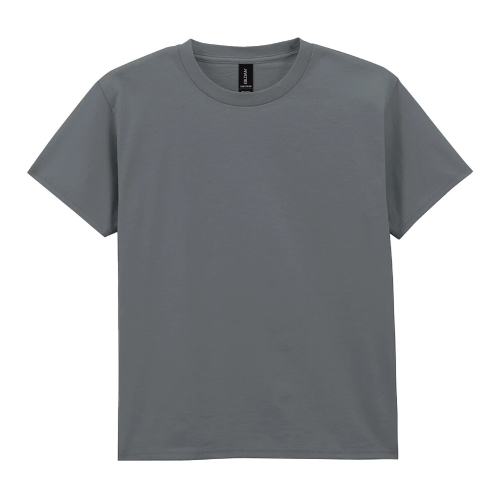 Gildan (7-8 Years, Charcoal) Childrens/Kids Plain Lightweight T-Shirt