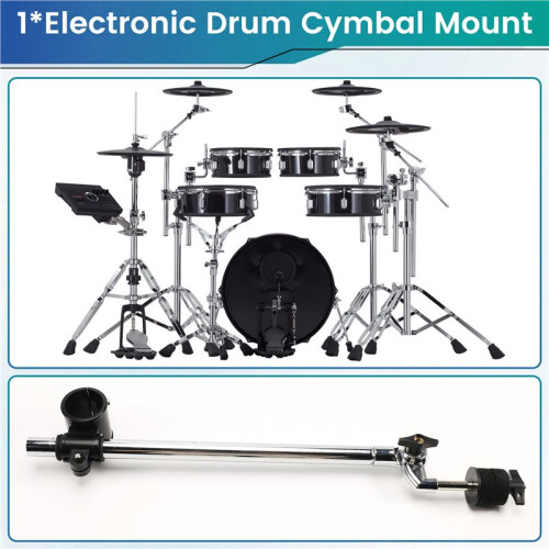 Electronic Drum Cymbal Mount Holder Drum Rack Clamp, Adjustable Clamp, Drum Parts 1