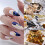 3Boxes Nail Art Sticker Set Met Glanzende Sequins 3