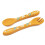 Sassi Junior | Sassi Junior | Silicone Fork and Spoon Set Animals Orange - 14 x 33 cm LION 4