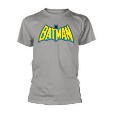 (S, Grey) Batman Unisex Adult Retro T-Shirt