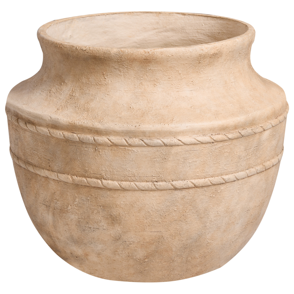 Beliani Plant Pot Askio 56 Cm Beige