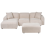 Beliani Modular Corner Sofa HEDE Fabric Light Beige with Ottoman Right Hand 1