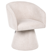 Dining Chair Swivel RYGGA Fabric Light Beige